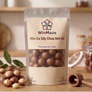 Mắc ca sấy chưa tách vỏ 250 gr Win Maca